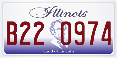 IL license plate B220974