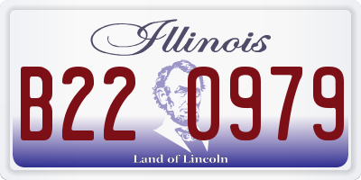 IL license plate B220979