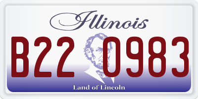 IL license plate B220983