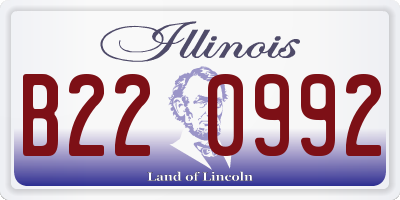 IL license plate B220992