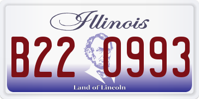 IL license plate B220993