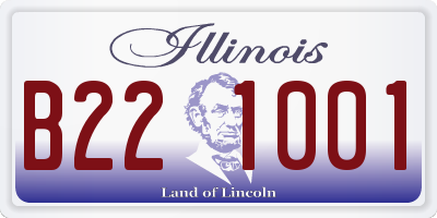 IL license plate B221001
