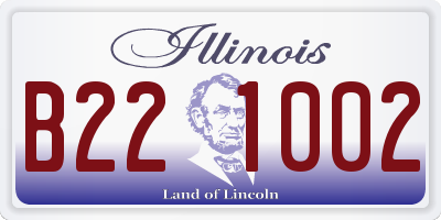 IL license plate B221002
