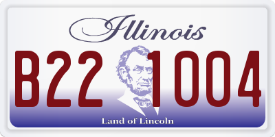 IL license plate B221004