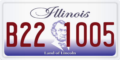 IL license plate B221005