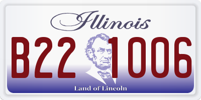 IL license plate B221006