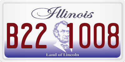 IL license plate B221008