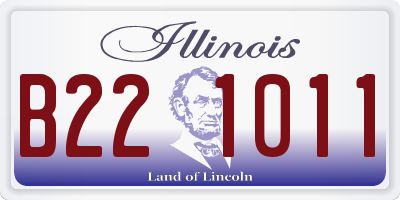 IL license plate B221011
