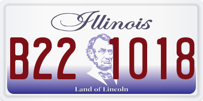 IL license plate B221018
