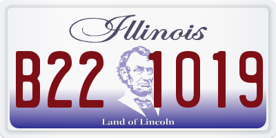 IL license plate B221019