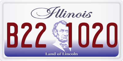 IL license plate B221020