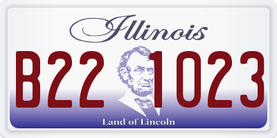 IL license plate B221023