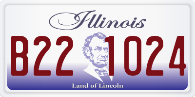 IL license plate B221024