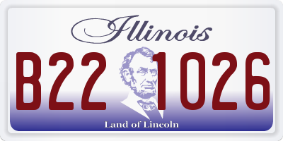 IL license plate B221026