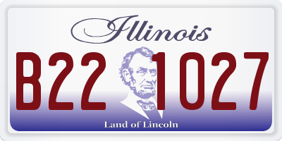IL license plate B221027
