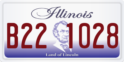 IL license plate B221028