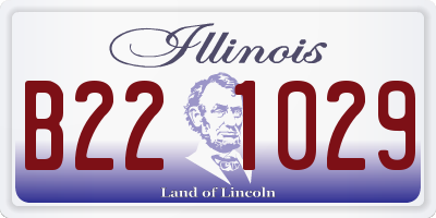 IL license plate B221029