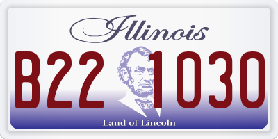 IL license plate B221030