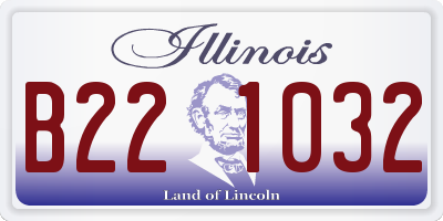 IL license plate B221032
