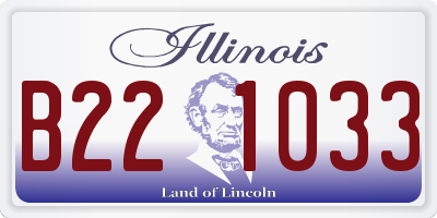 IL license plate B221033