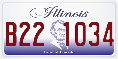 IL license plate B221034