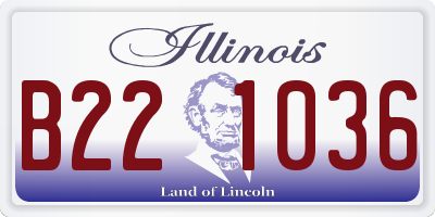 IL license plate B221036