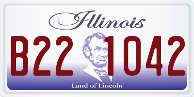 IL license plate B221042