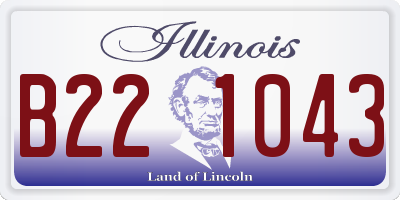 IL license plate B221043