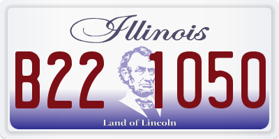 IL license plate B221050