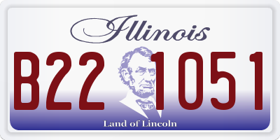 IL license plate B221051