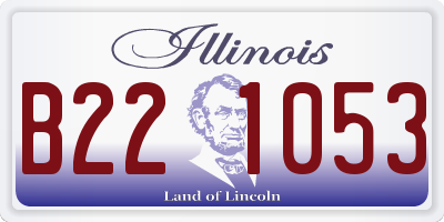 IL license plate B221053