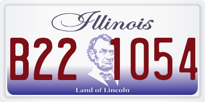 IL license plate B221054
