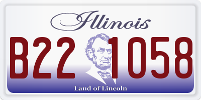 IL license plate B221058