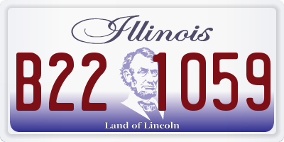 IL license plate B221059