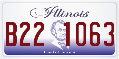 IL license plate B221063