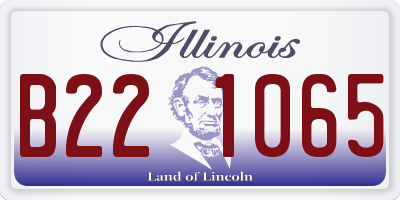 IL license plate B221065