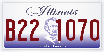 IL license plate B221070