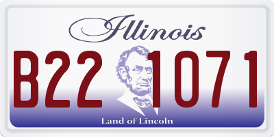 IL license plate B221071