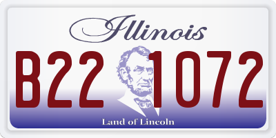 IL license plate B221072