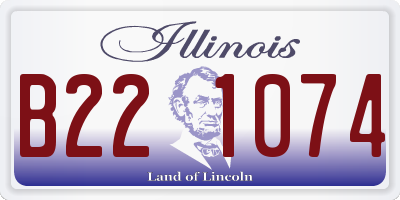IL license plate B221074