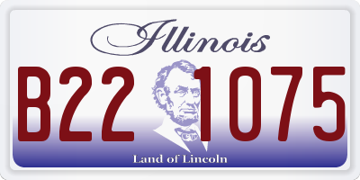 IL license plate B221075