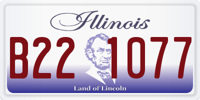 IL license plate B221077