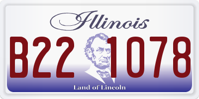 IL license plate B221078