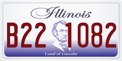 IL license plate B221082