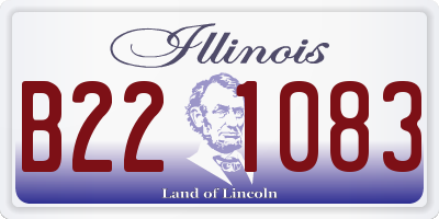 IL license plate B221083