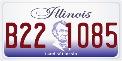IL license plate B221085