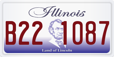 IL license plate B221087
