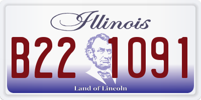 IL license plate B221091
