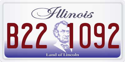 IL license plate B221092