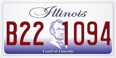 IL license plate B221094